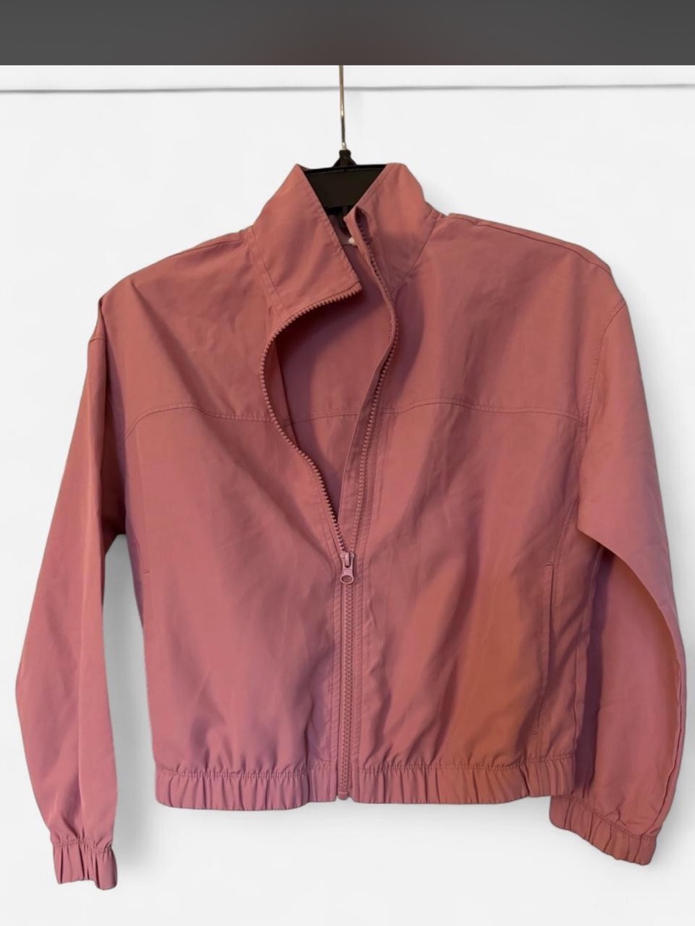 90 Degree By Reflex Dusty Rose Zip-Up Bomber Jacket